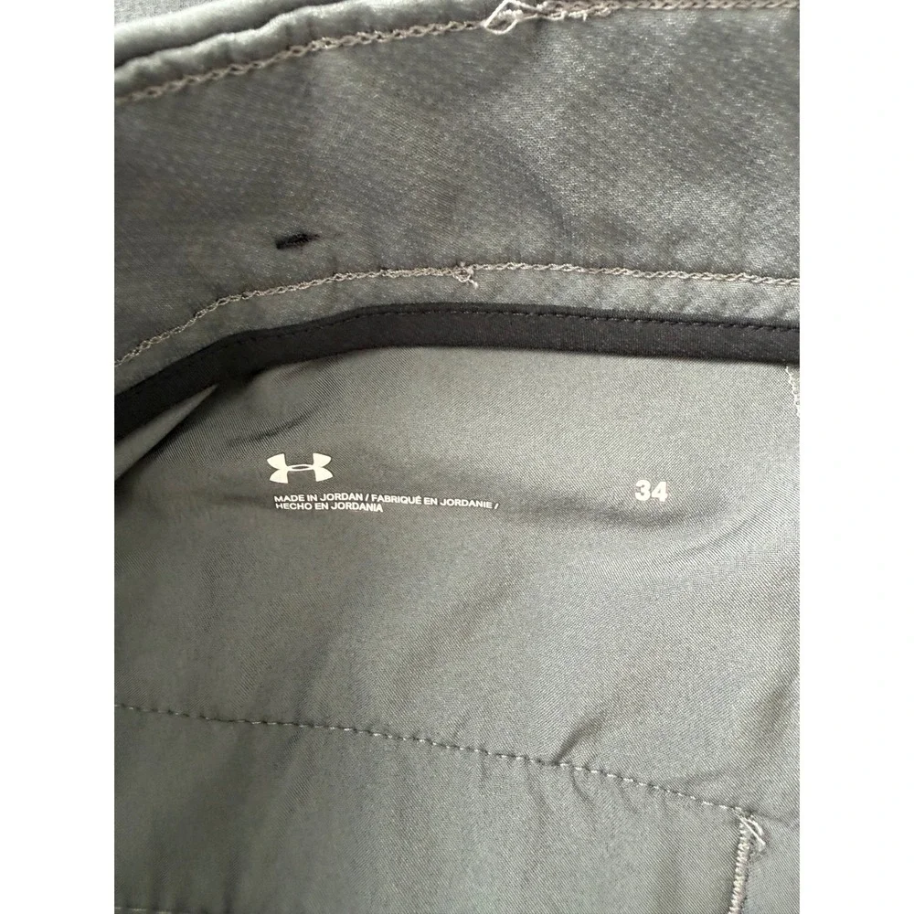 Under Armour Mens Gray Performance Golf Shorts Size 34 Polyester Activewear